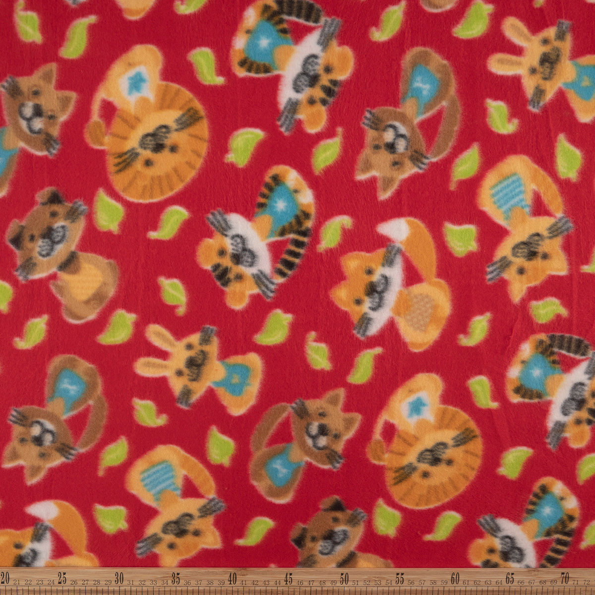 POLAR INFANTIL ROJO MARTE CON ANIMALITOS