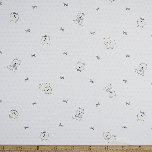 INTERLOCK COTTON INFANTIL BLANCO BRILLANTE PERRO