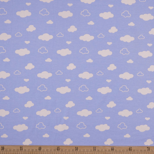 INTERLOCK COTTON INFANTIL AZUL VISTA NUBES