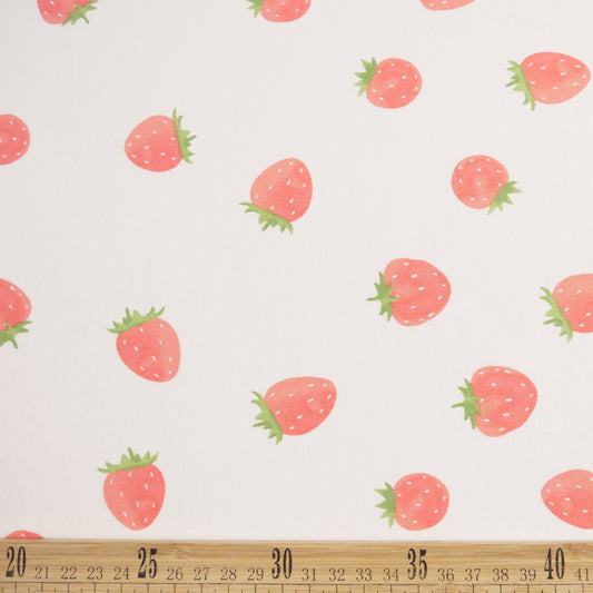 INTERLOCK COTTON INFANTIL BLANCO BRILLANTE FRUTILLA