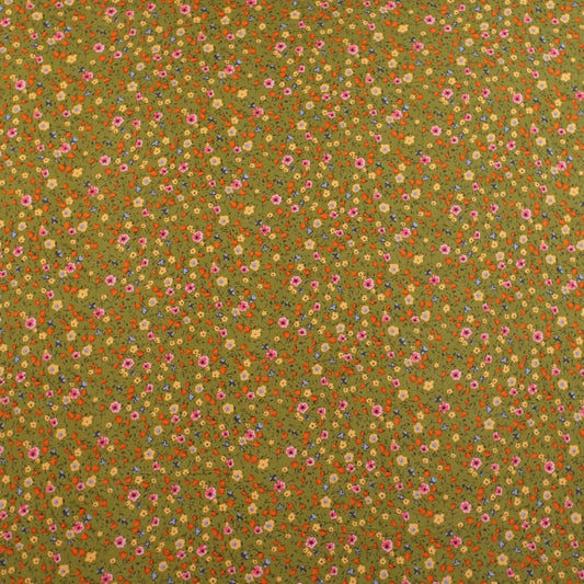 PIEL DE DURAZNO ESTAMPADO VERDE MUSGO