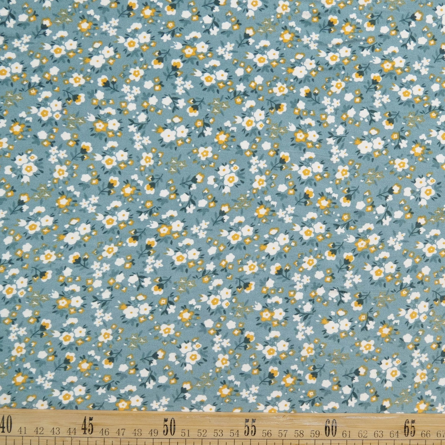 PIEL DE DURAZNO ESTAMPADO AGUAMARINA TEAL FLORAL