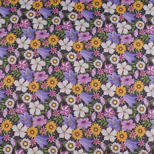 PIEL DE DURAZNO ESTAMPADO NEGRO METEORITO FLOREADO