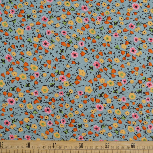 PIEL DE DURAZNO ESTAMPADO AGUAMARINA TEAL