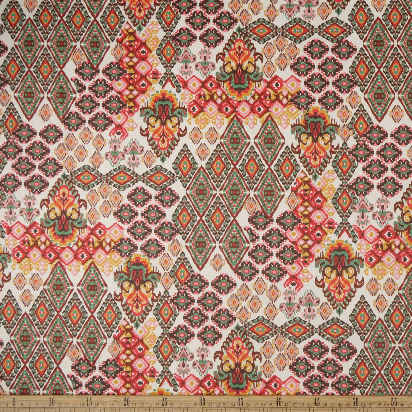 MODAL ESTAMPADO NARANJA GEOMETRICO ARABESCO