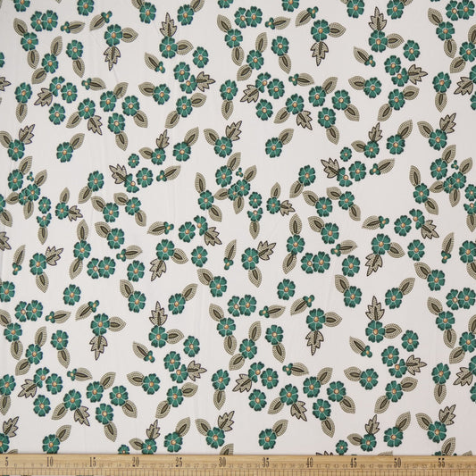 MODAL ESTAMPADO BLANCO BRILLANTE FLORES
