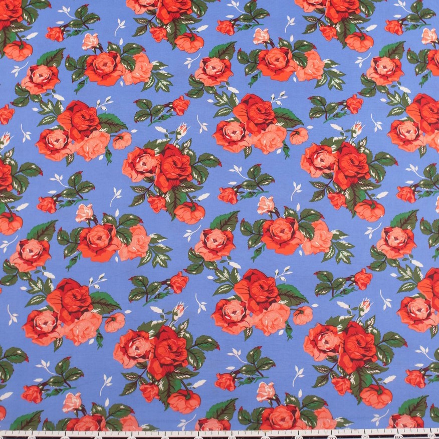 MODAL ESTAMPADO TURQUESA CAPRI FLORAL