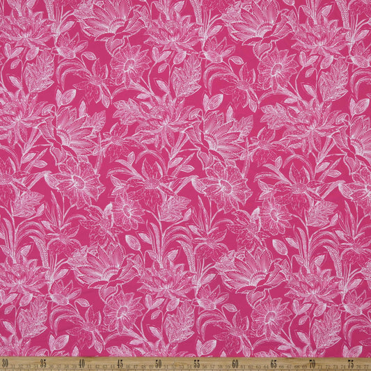 LYCRA SEDA ESTAMPADO MAGENTA FLORAL