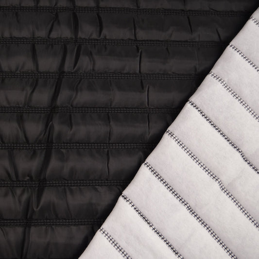 MATELASSE LISO NEGRO METEORITO RAYAS DOBLES