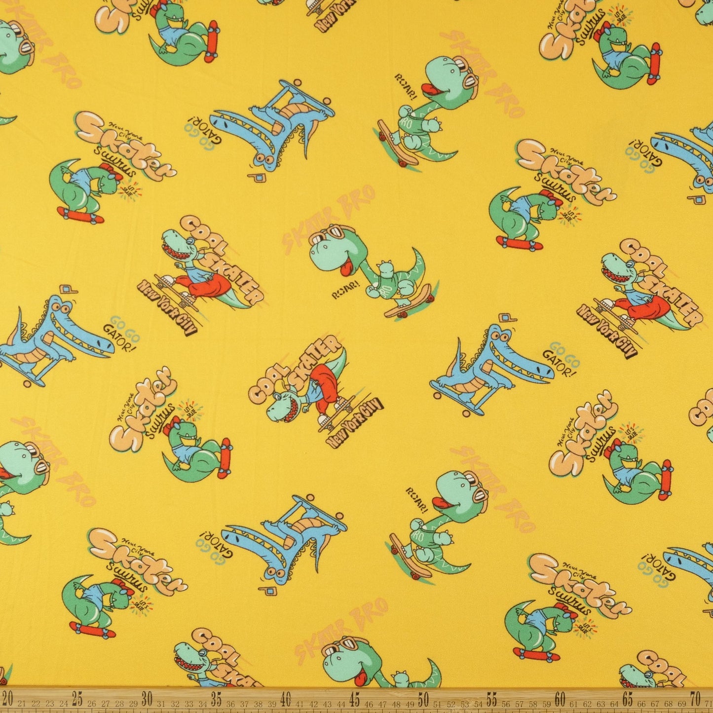 INTERLOCK ESTAMPADO ELUNEY AMARILLO MINERAL SAURUS