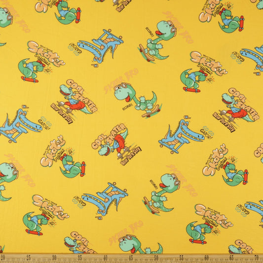 INTERLOCK ESTAMPADO ELUNEY AMARILLO MINERAL SAURUS