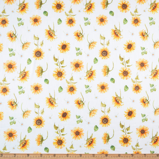 MORLEY ESTAMPADO BLANCO BRILLANTE GIRASOLES