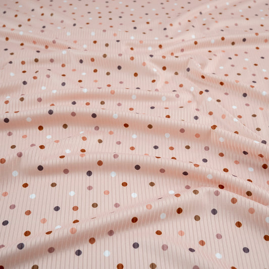 MORLEY ESTAMPADO ROSA PERLA MOTAS COLORIDAS