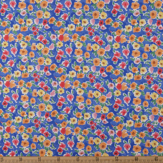 MORLEY ESTAMPADO AZUL SURF FLORES COLORIDAS