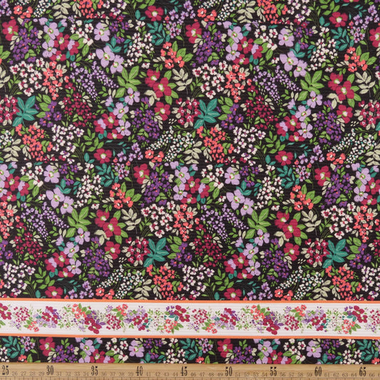 MORLEY ESTAMPADO NEGRO METEORITO FLORAL CON GUARDAS