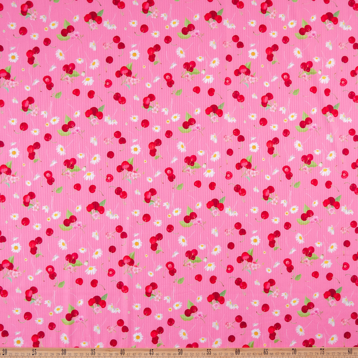 MORLEY ESTAMPADO ROSA CONFETTI MANZANILLAS Y CEREZAS