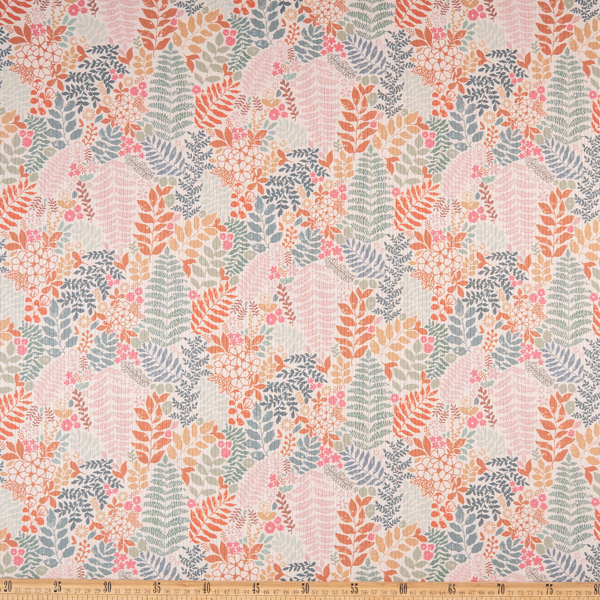 MORLEY ESTAMPADO BLANCO PAPIRO CON HOJAS COLORIDAS