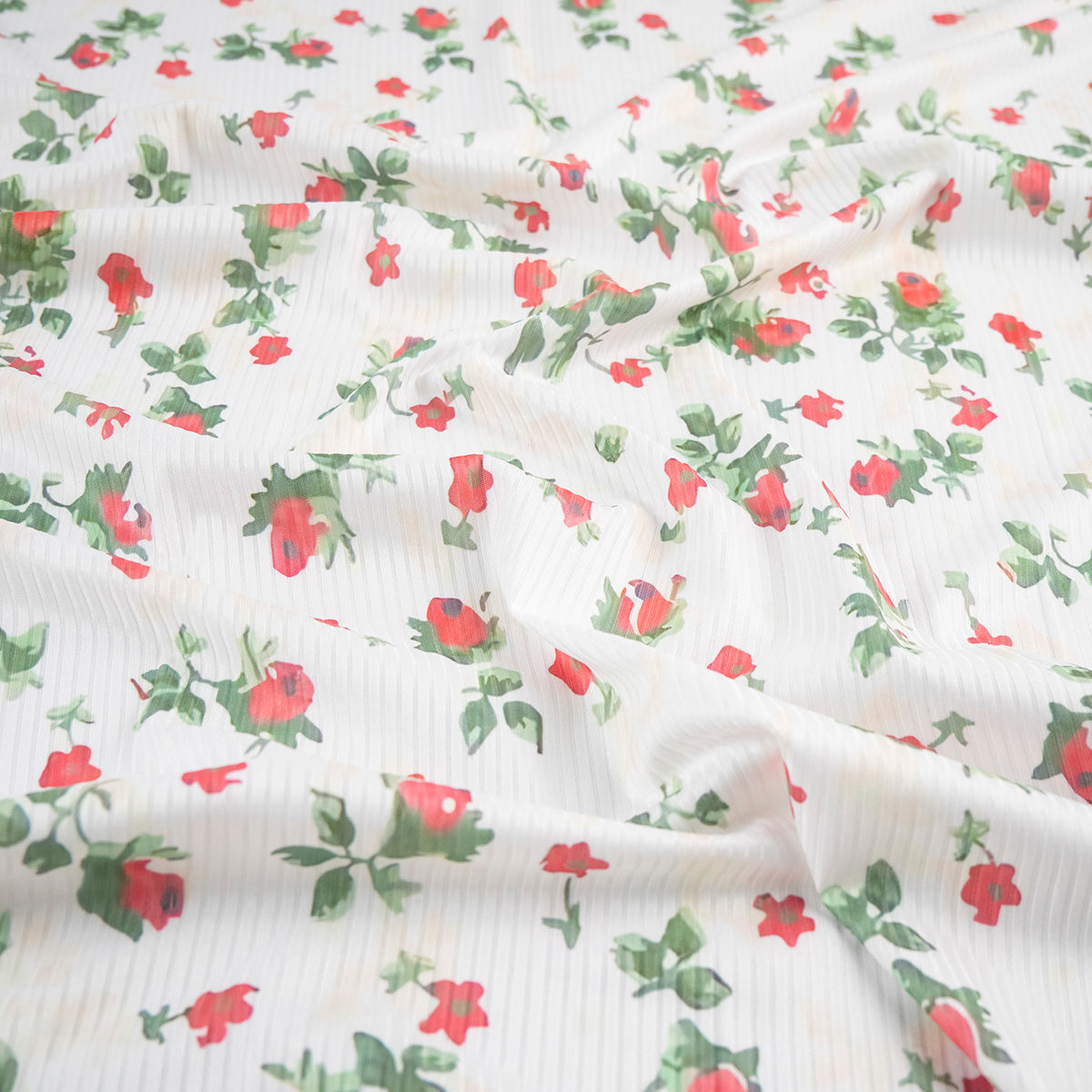 MORLEY ESTAMPADO BLANCO BRILLANTE FLORAL VINTAGE