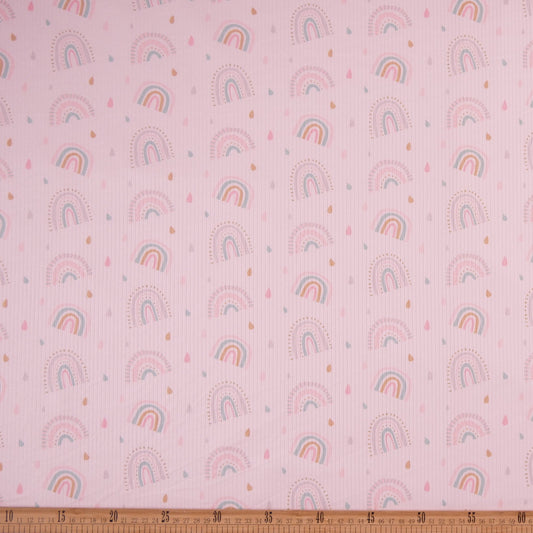 MORLEY ESTAMPADO INFANTIL ROSA PURA ARCOIRIS