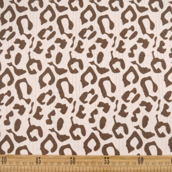 JACQUARD COTTON ESTAMPADO MARRON CHOCOLATE OSCURO