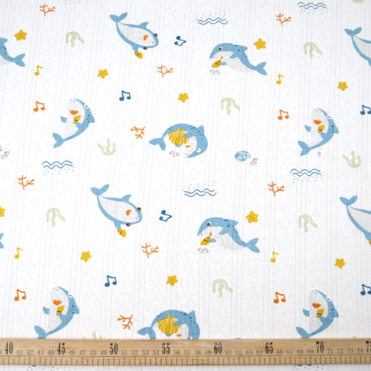 JACQUARD COTTON ESTAMPADO BLANCO BRILLANTE