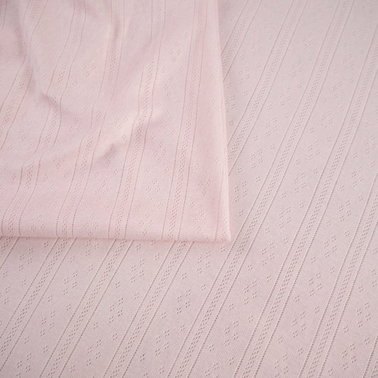 JACQUARD COTTON LISO ROSA PRIMROSE RAYAS