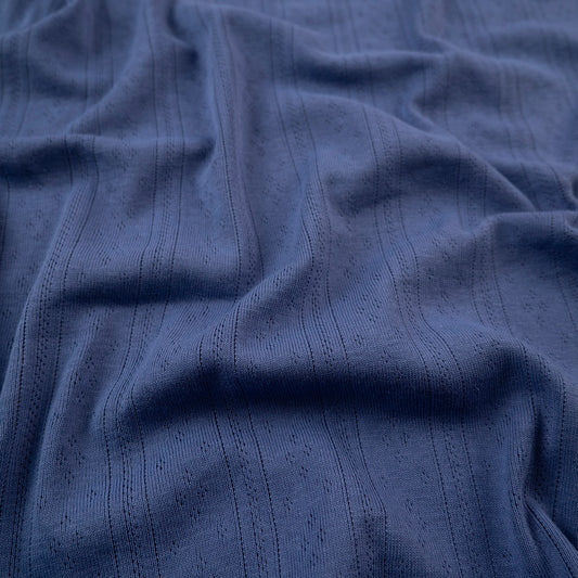 JACQUARD COTTON LISO AZUL BIJOU