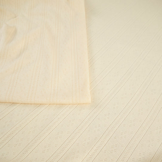 JACQUARD COTTON LISO AMARILLO TIERNO RAYAS