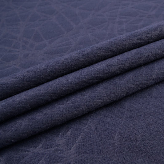 MOLETON LIBERATTO EMBOSS AZUL PEACOAT GEOMETRICO INTRINCADOS