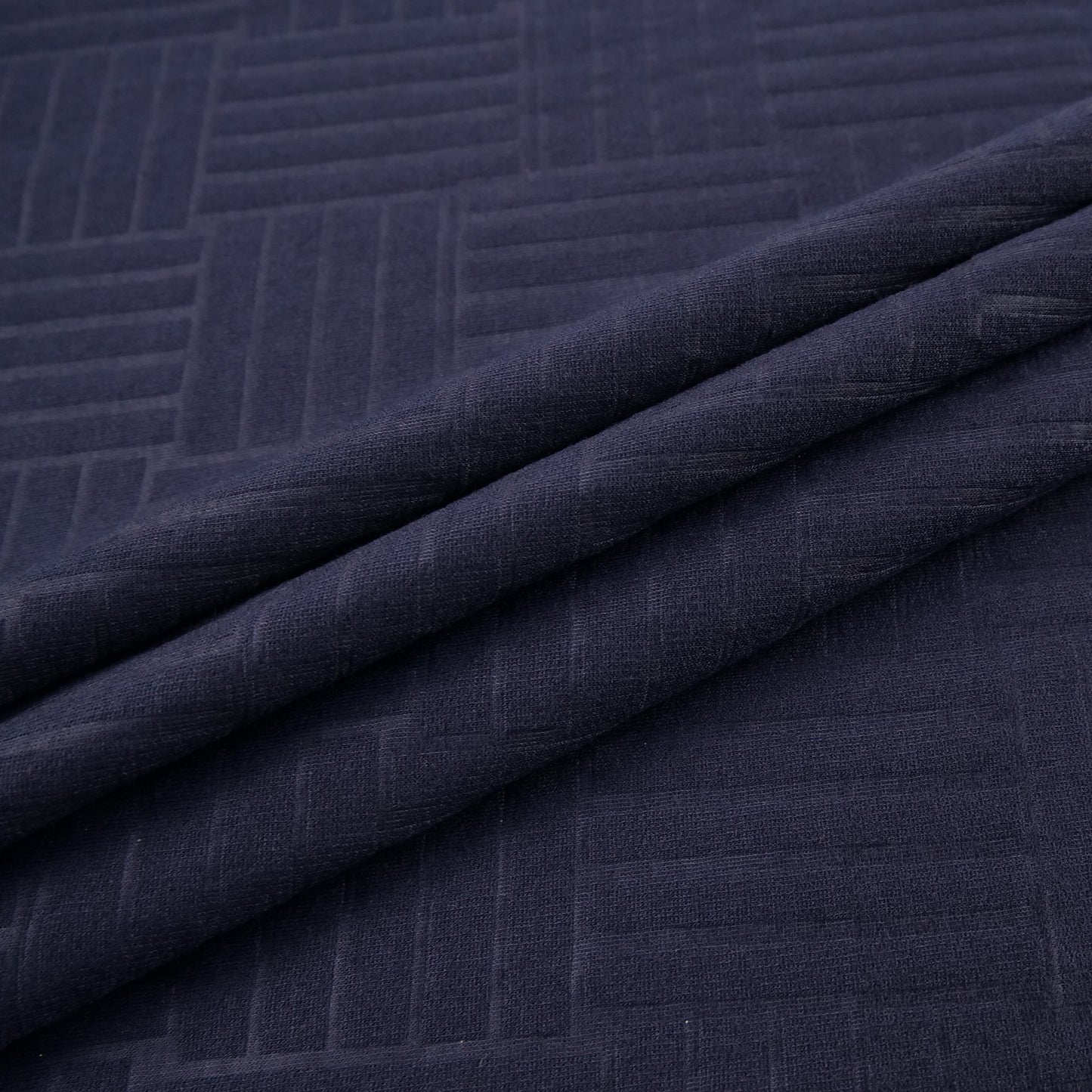 MOLETON LIBERATTO EMBOSS AZUL PEACOAT GEOMETRICO EN RELIEVE