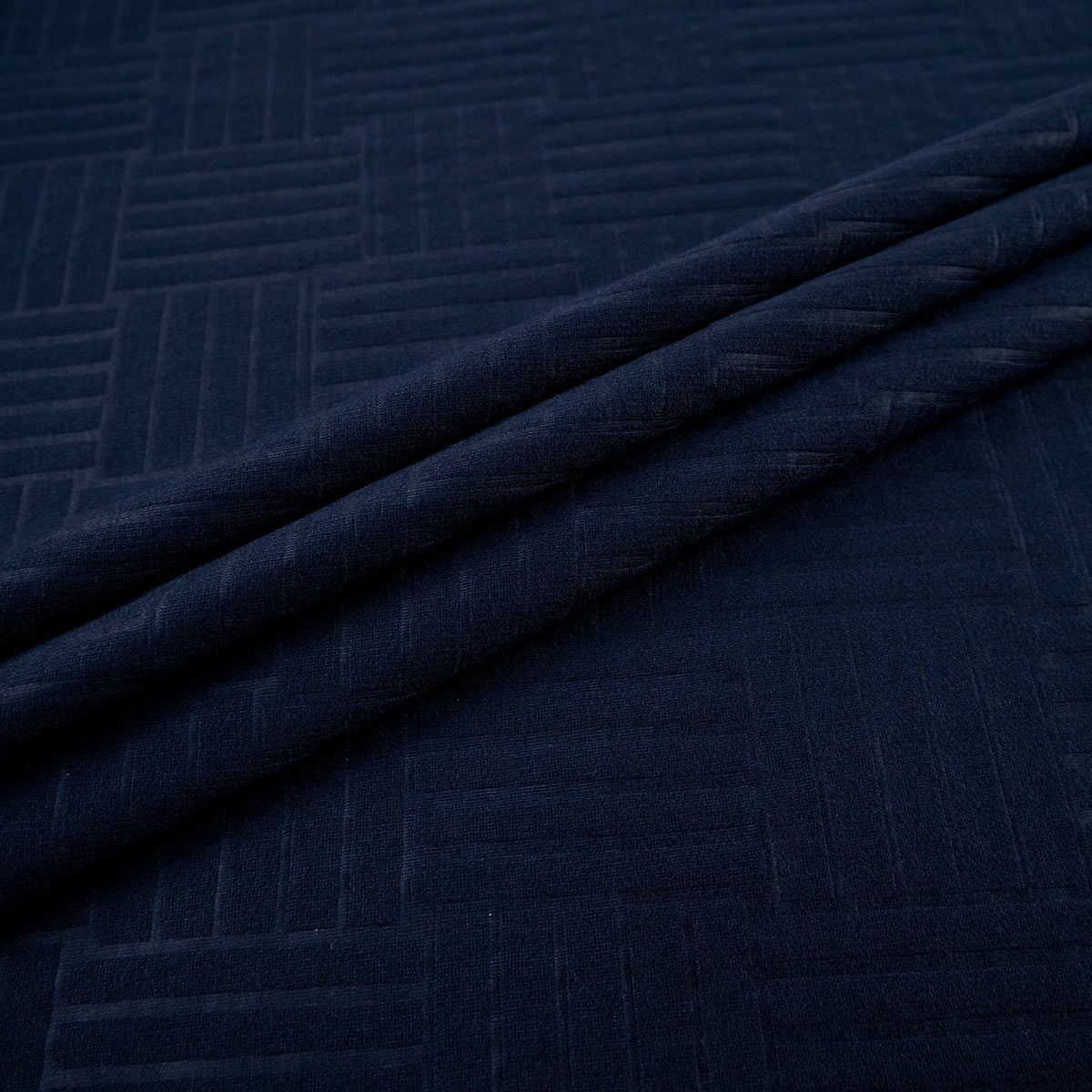 MOLETON LIBERATTO EMBOSS AZUL PEACOAT GEOMETRICO EN RELIEVE