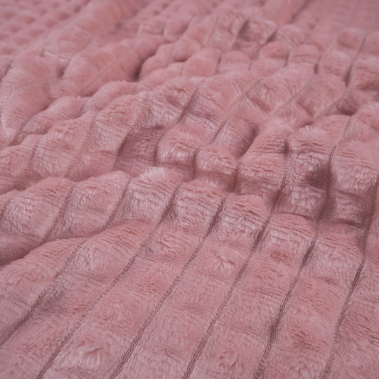 VELBOA JACQUARD XL ROSA TAN TEXTURA WAFLE