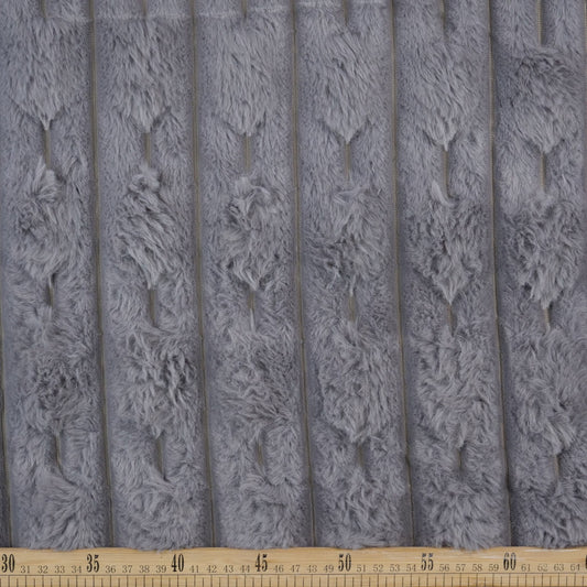 VELBOA JACQUARD XL GRIS ESCARCHADO TEXTURA ACANALADA