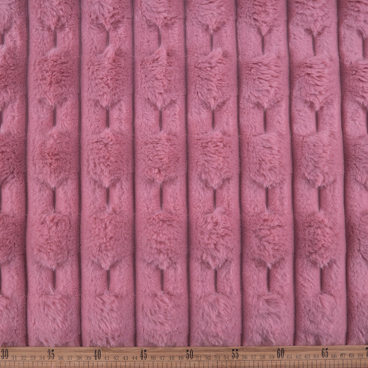 VELBOA JACQUARD XL ROSA APRICOT TEXTURA ACANALADA