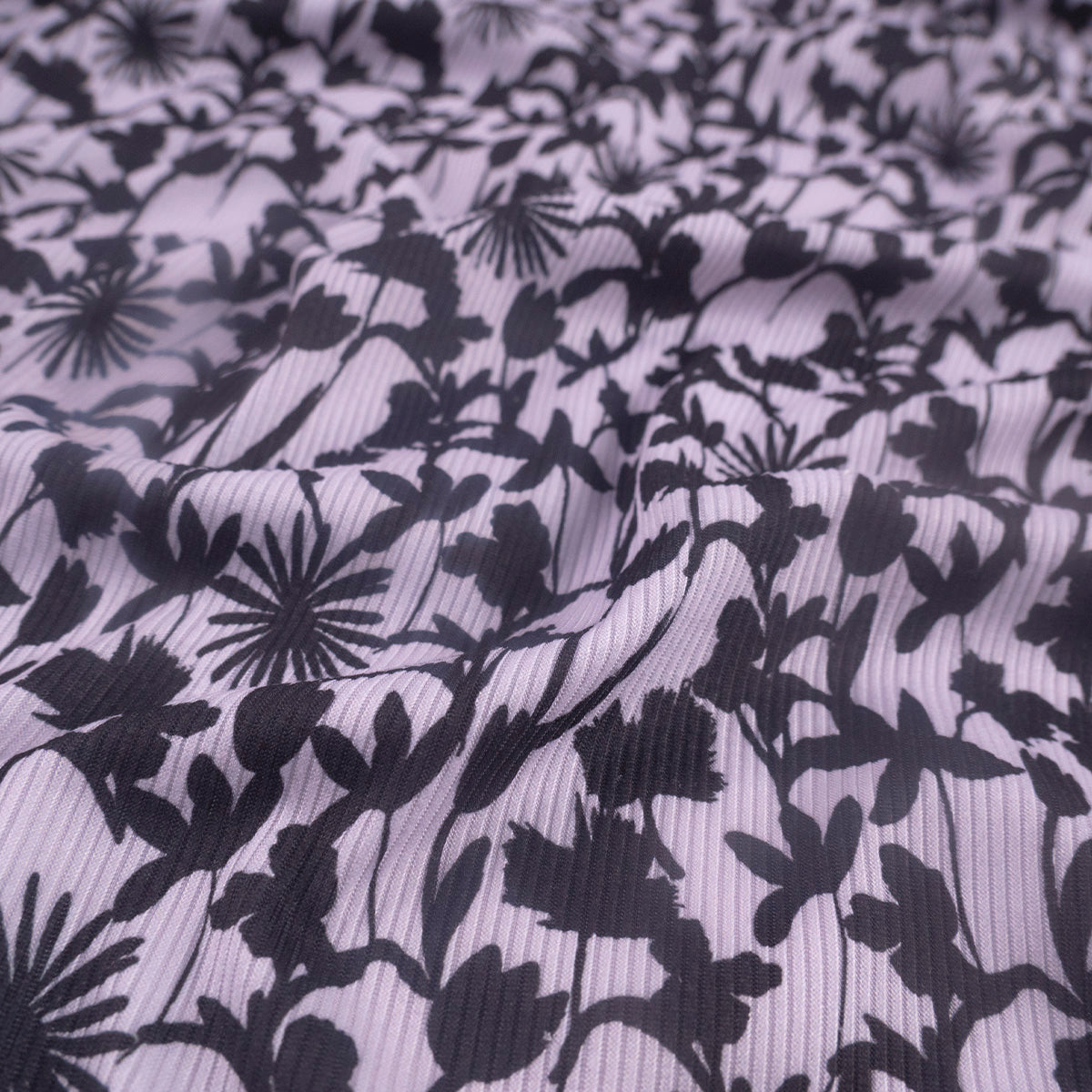 MINI MORLEY ESTAMPADO LILA ORQUIDEA HIELO PATRON FLORAL DE SILUETAS NEGRAS