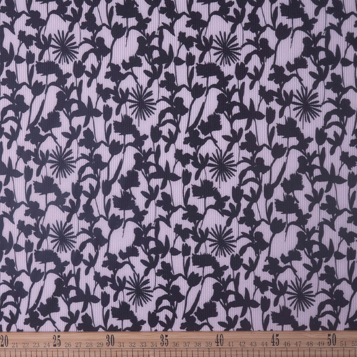 MINI MORLEY ESTAMPADO LILA ORQUIDEA HIELO PATRON FLORAL DE SILUETAS NEGRAS