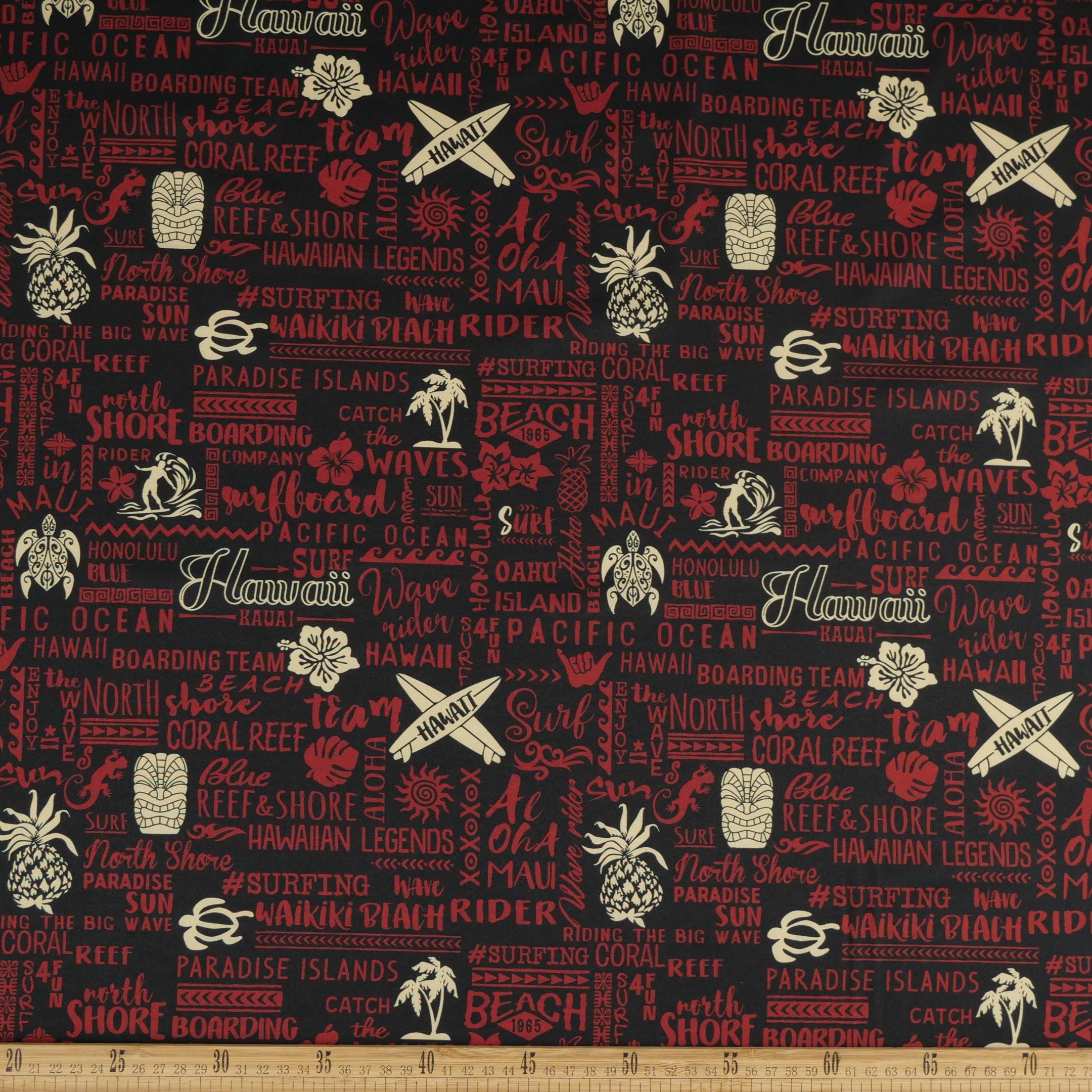 MICROFIBRA SPANDEX ESTAMPADO NEGRO METEORITO HAWAI