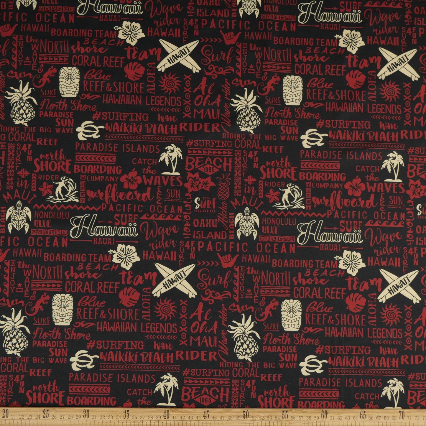 MICROFIBRA SPANDEX ESTAMPADO NEGRO METEORITO HAWAI