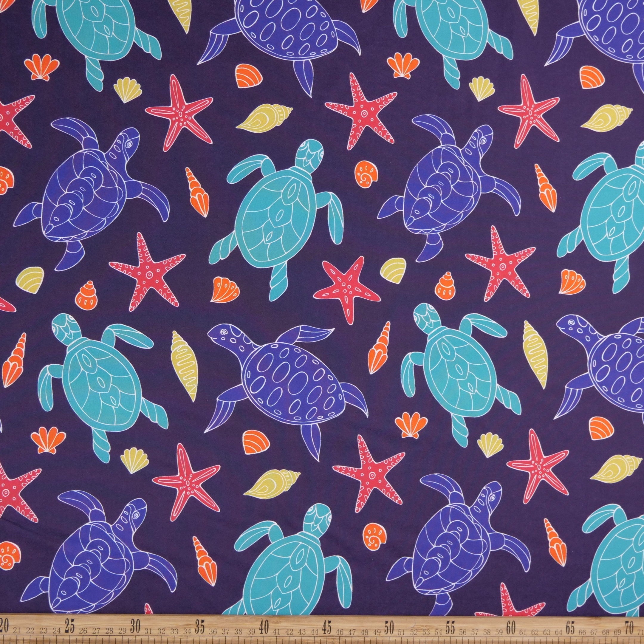 MICROFIBRA SPANDEX ESTAMPADO AZUL ECLIPSE TOTAL TORTUGAS