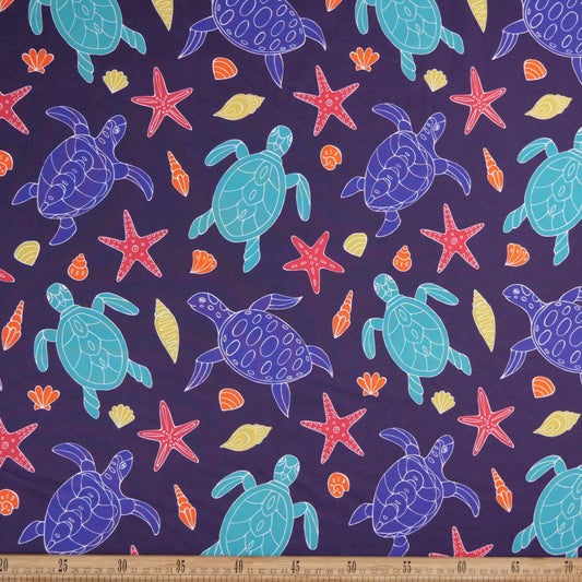 MICROFIBRA SPANDEX ESTAMPADO AZUL ECLIPSE TOTAL TORTUGAS
