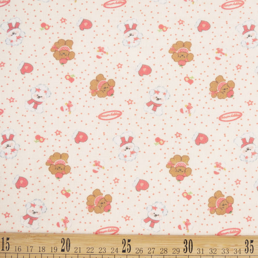 LIENCILLO COTTON INFANTIL AMARILLO TIERNO PERRITOS CON CORAZONES