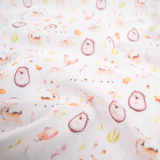 LIENCILLO COTTON INFANTIL BLANCO BRILLANTE ANIMALES