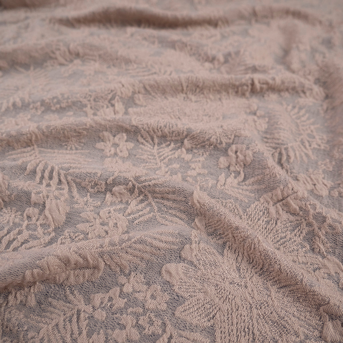 TRICOT JACQUARD MARRON PARDO SIMPLE  FLORAL