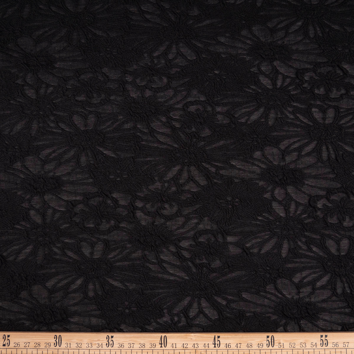 TRICOT JACQUARD NEGRO METEORITO FLORAL
