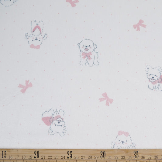 PANA ALOBA INFANTIL BLANCO BRILLANTE PERRITOS