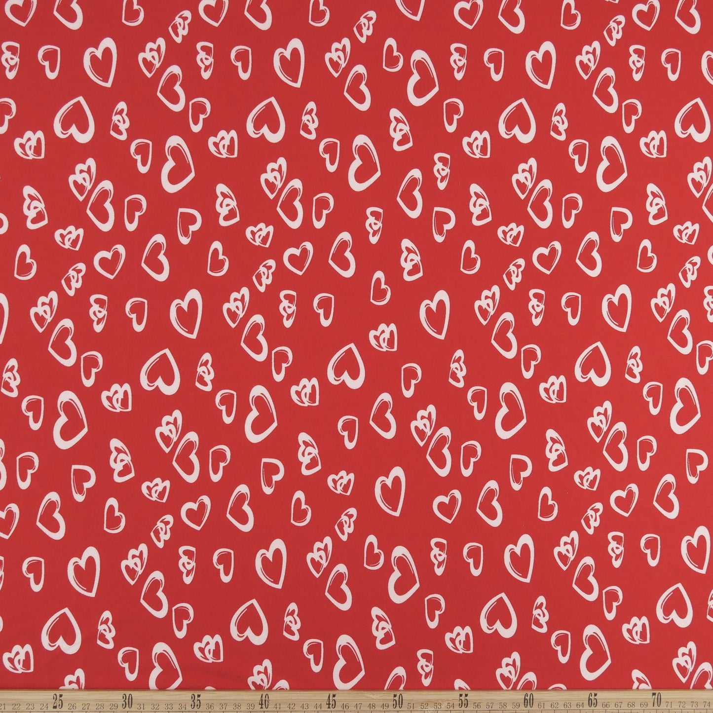 PIEL DE DURAZNO ESTAMPADO ROJO MARTE CORAZONES