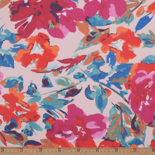 MALLA ESTAMPADA ROSA PURA ACUARELA FLORAL