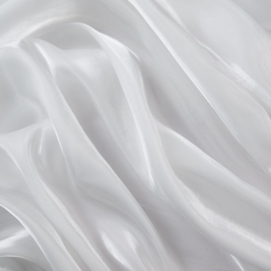 ORGANZA SEDA BLANCO BRILLANTE