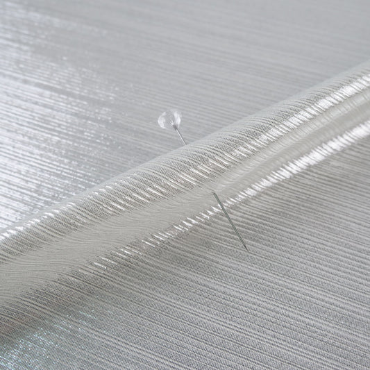 LAME PLISSE BLANCO BRILLANTE