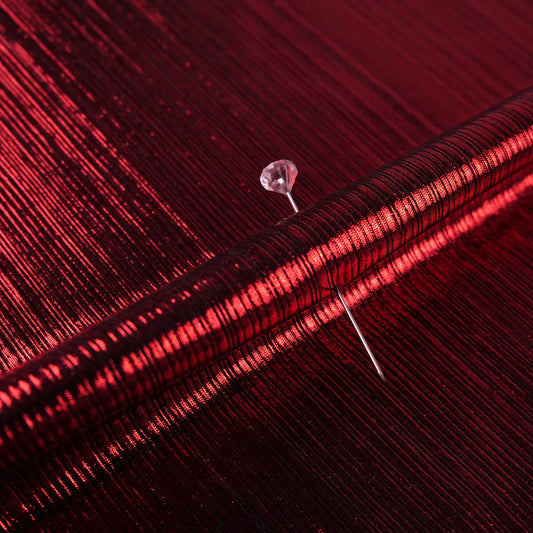 LAME PLISSE ROJO SCARLATA